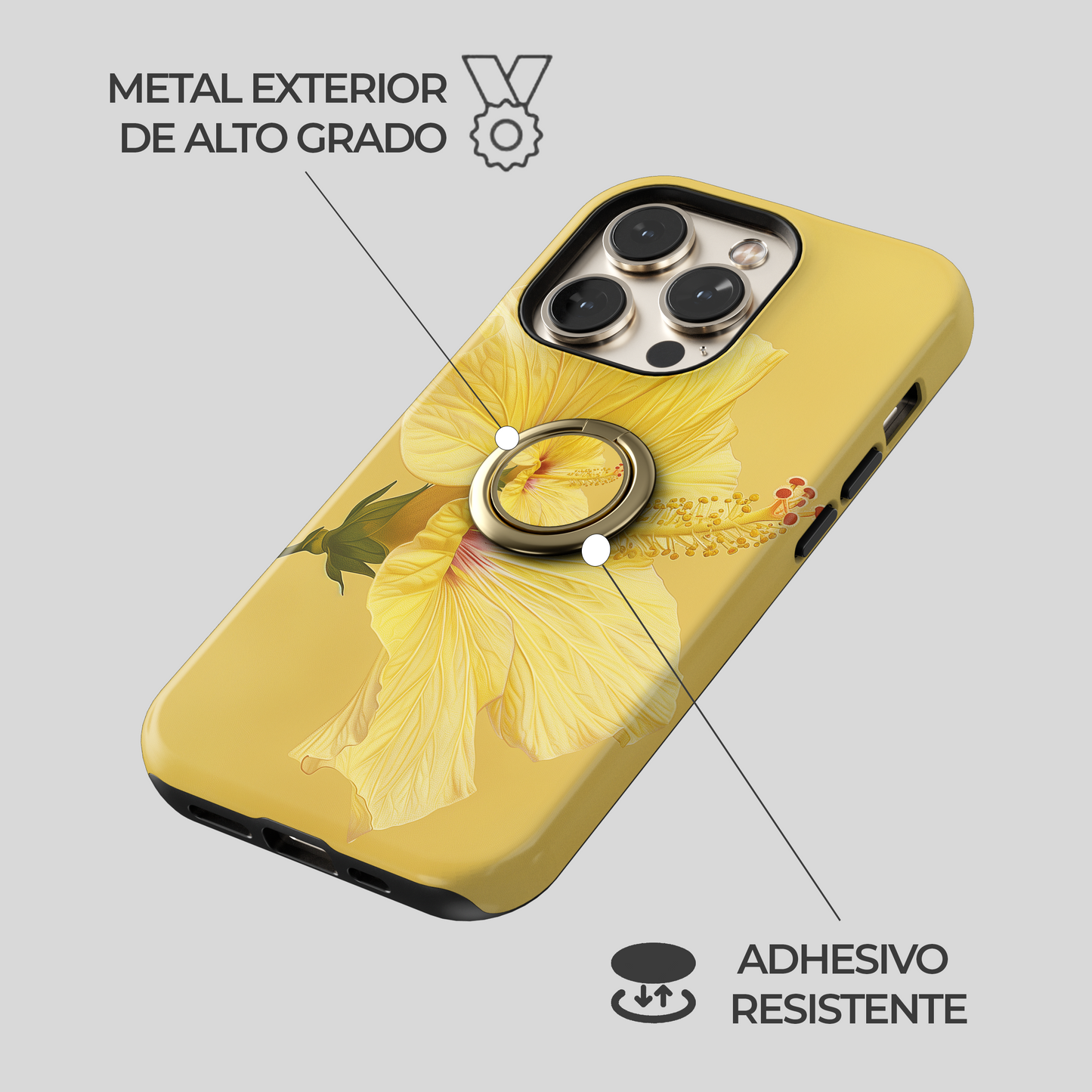 Soporte de anillo para celular Golden Sunset Waves