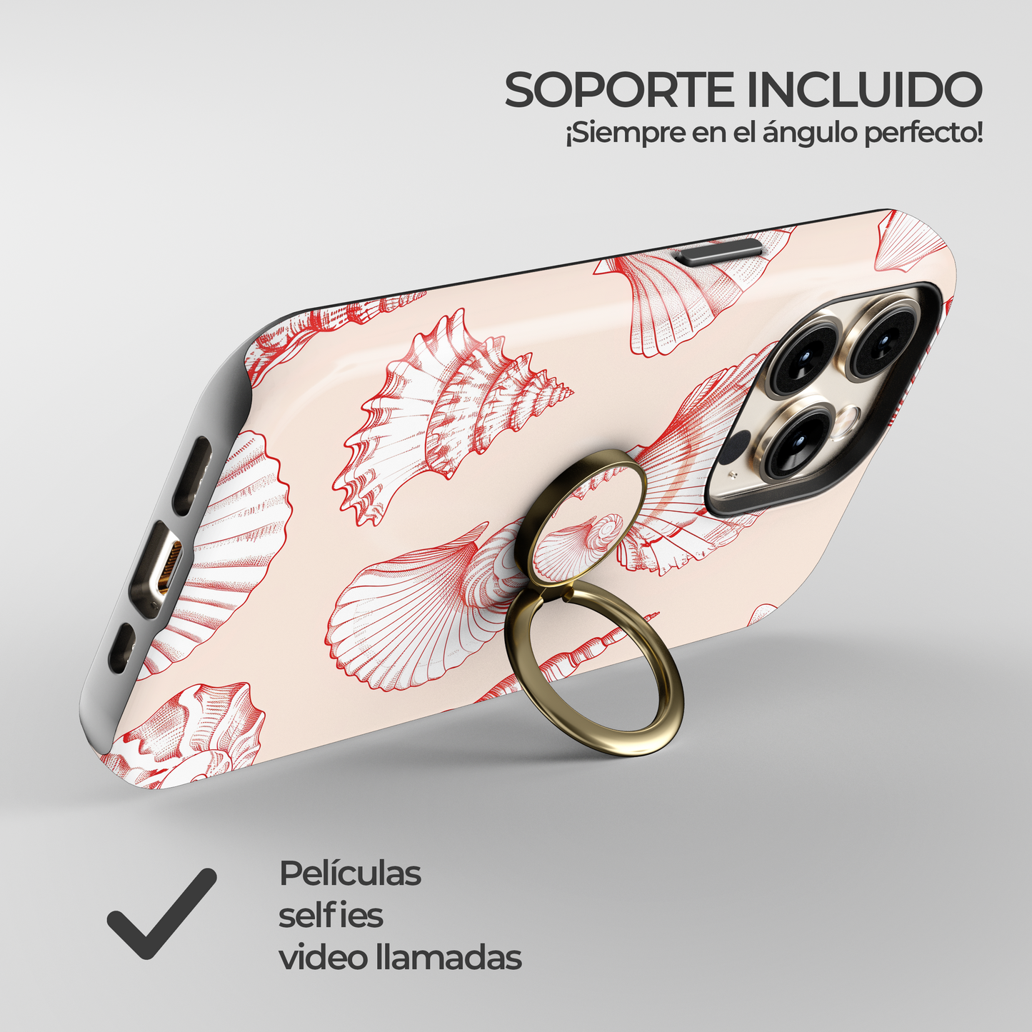 Soporte de anillo para celular Neon Coral Splash