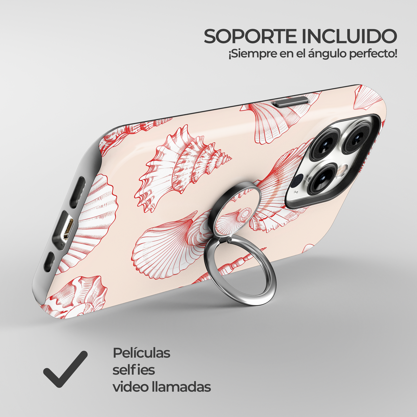 Soporte de anillo para celular Neon Coral Splash