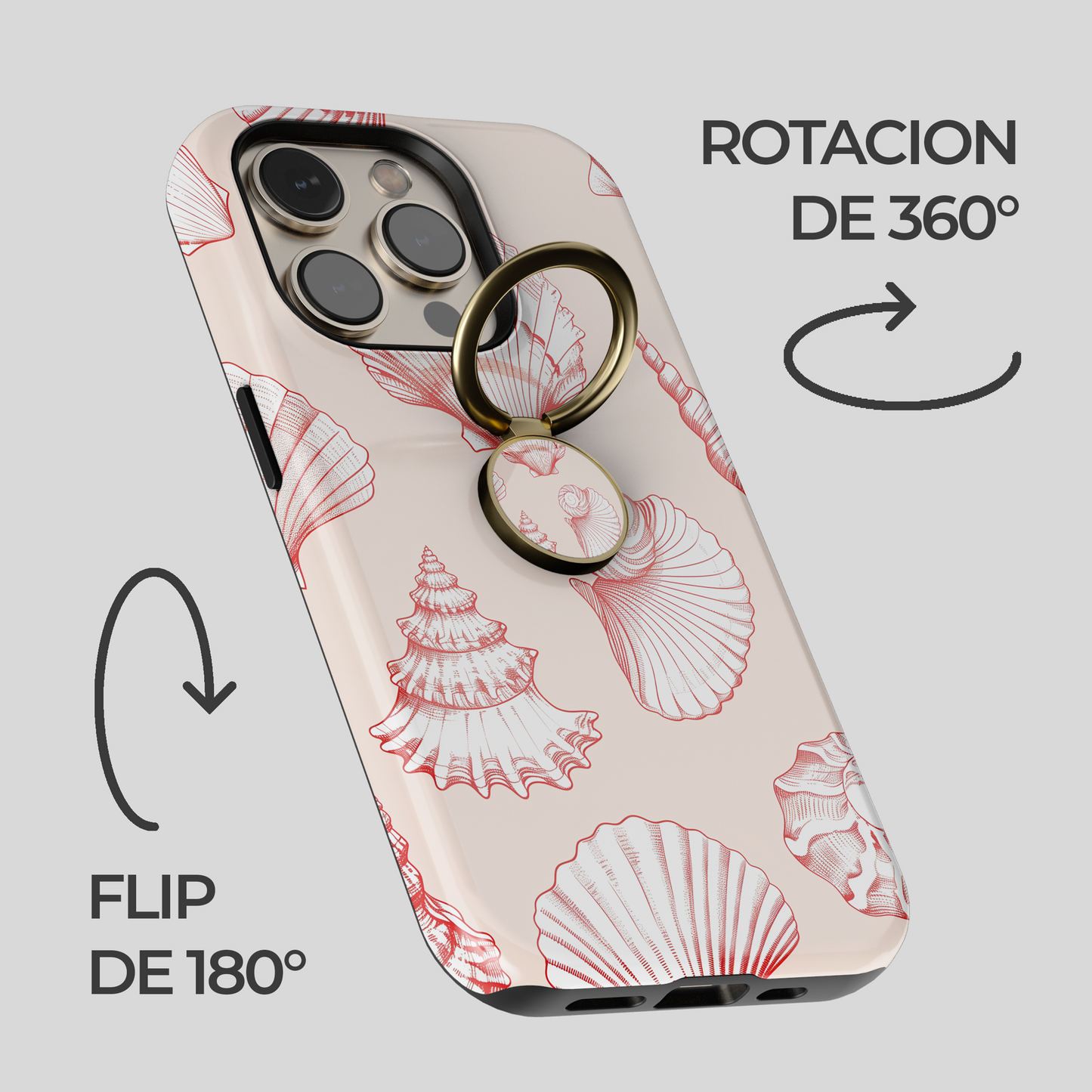 Soporte de anillo para celular Neon Coral Splash