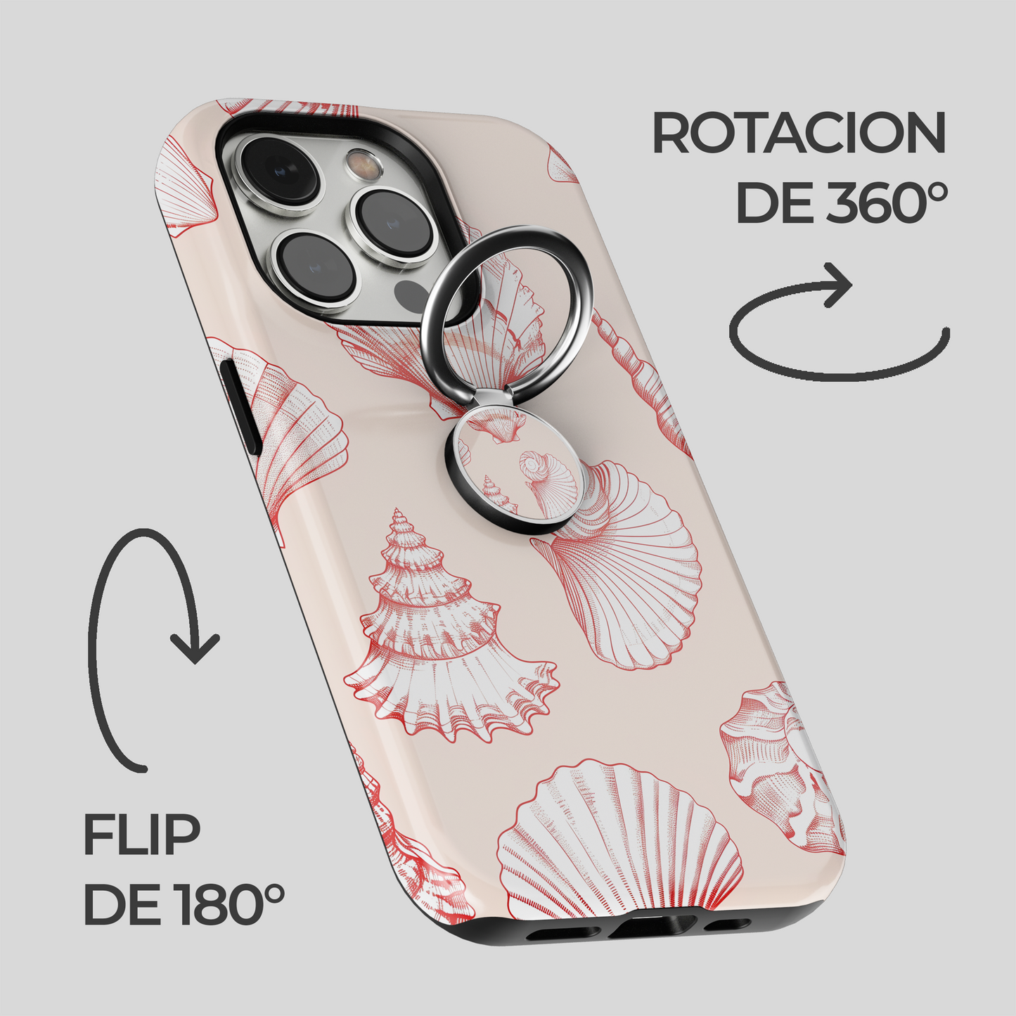 Soporte de anillo para celular Neon Coral Splash