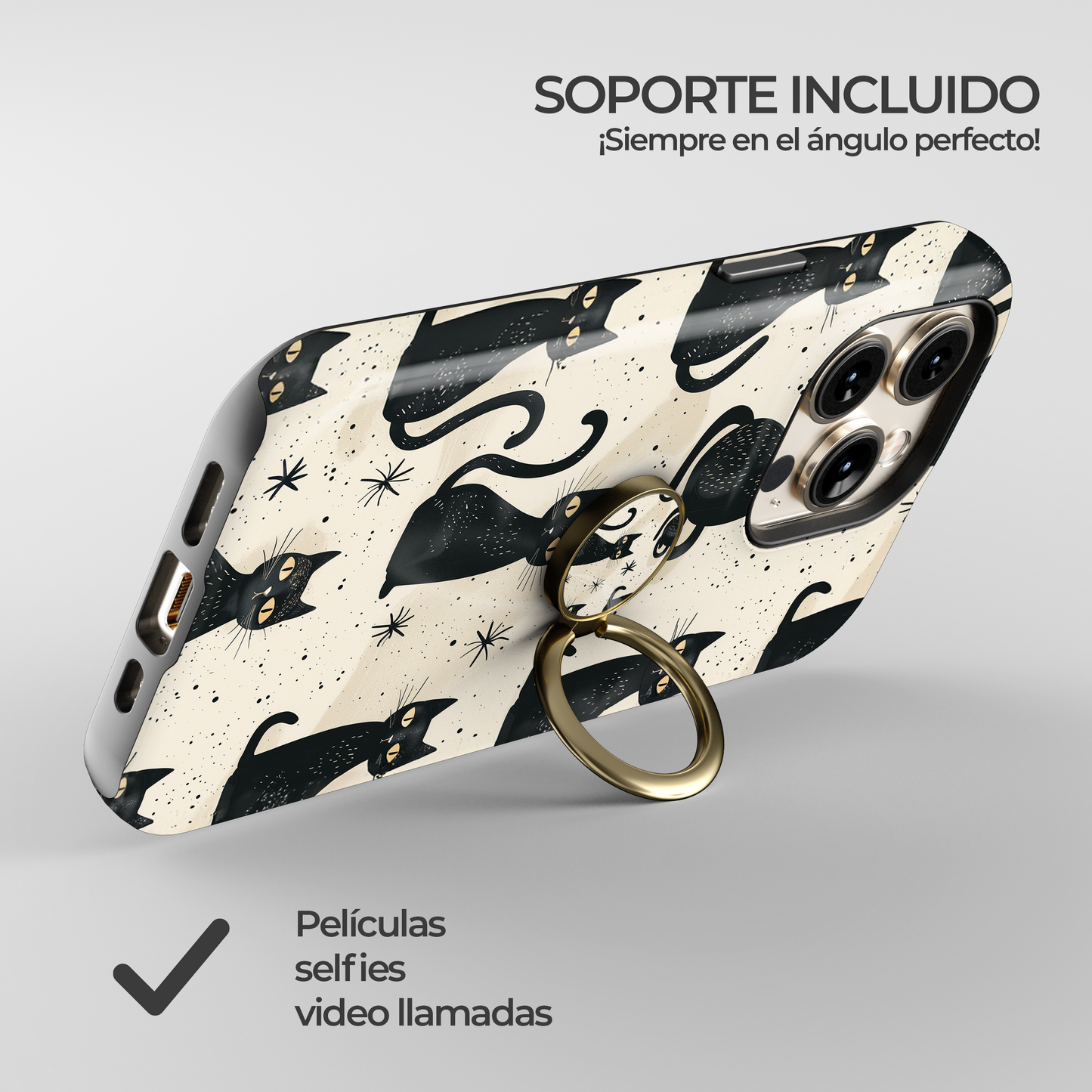 Soporte de anillo para celular Mystic Feline