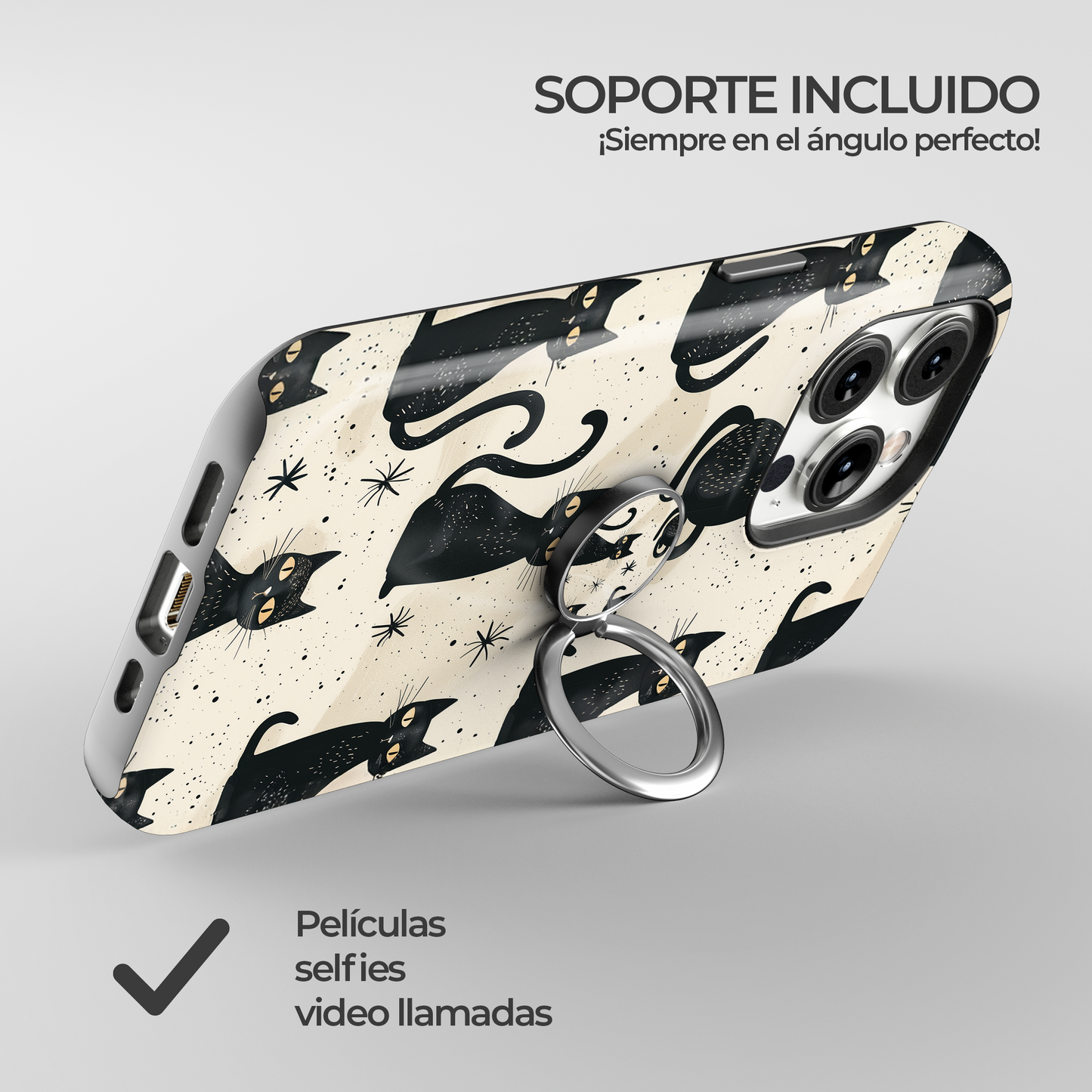 Soporte de anillo para celular Mystic Feline