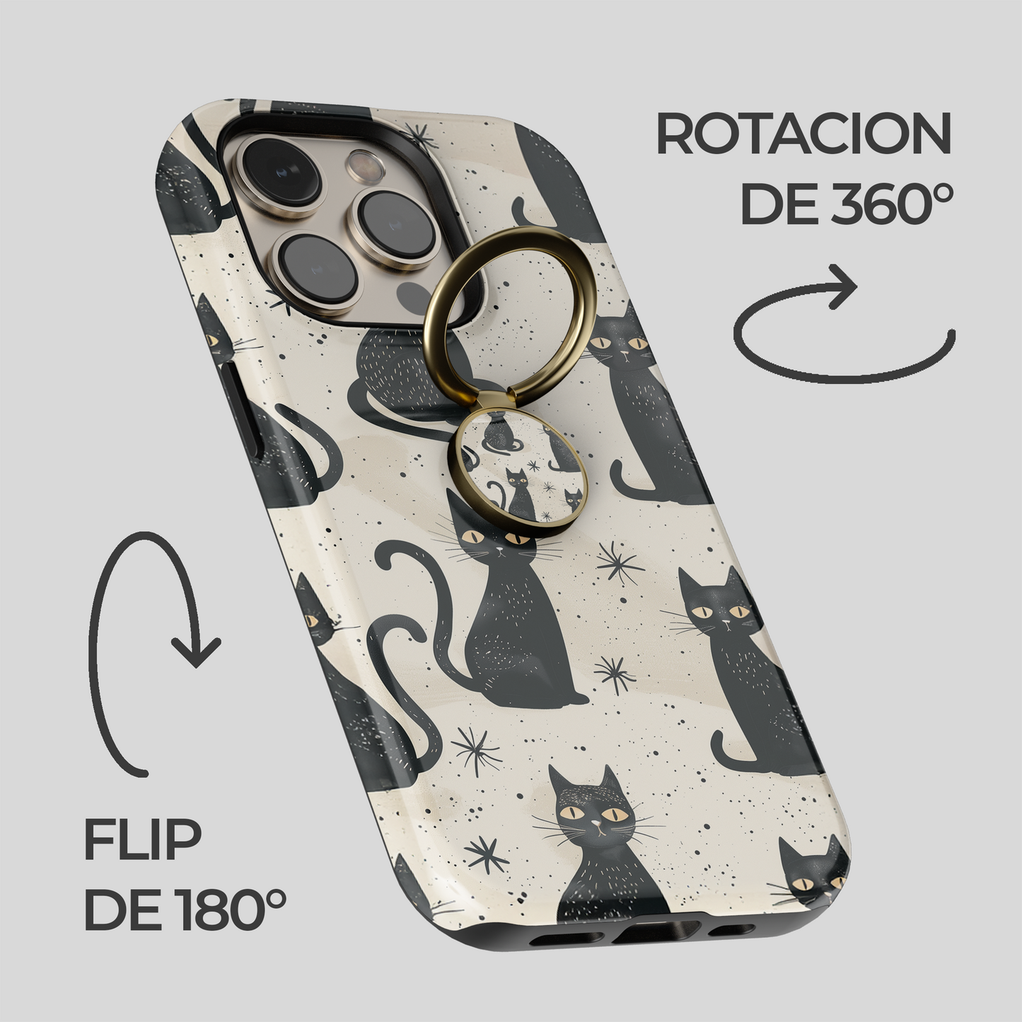 Soporte de anillo para celular Mystic Feline
