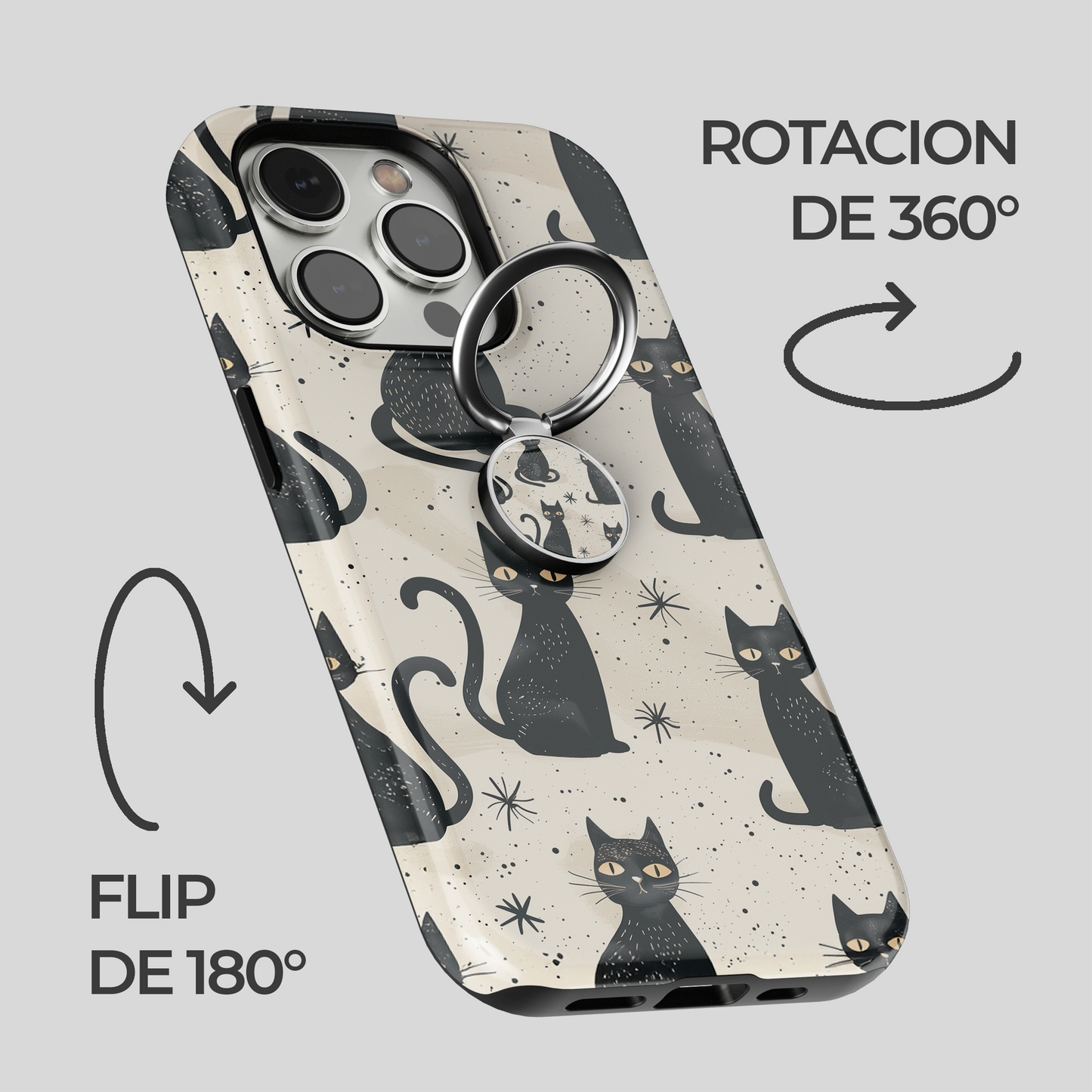 Soporte de anillo para celular Mystic Feline
