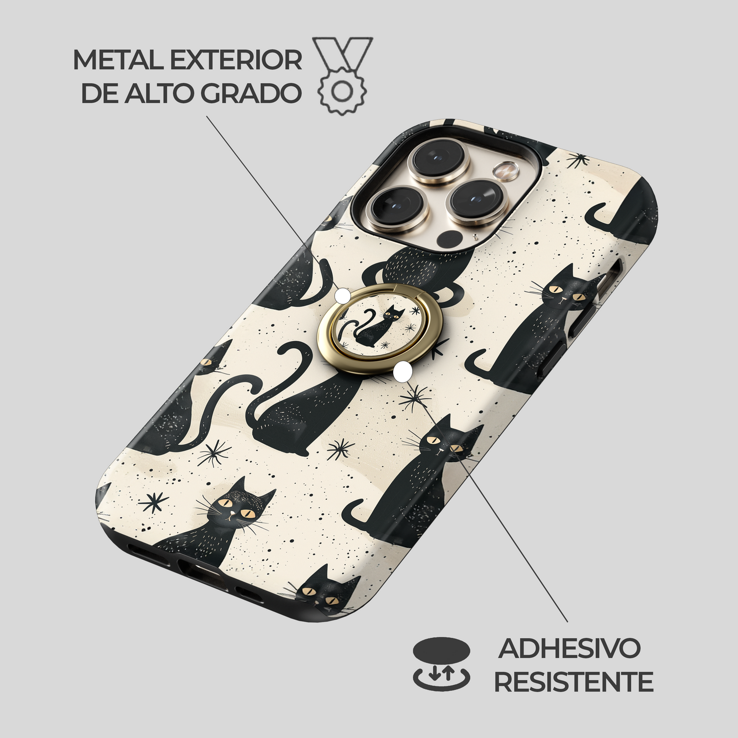Soporte de anillo para celular Mystic Feline