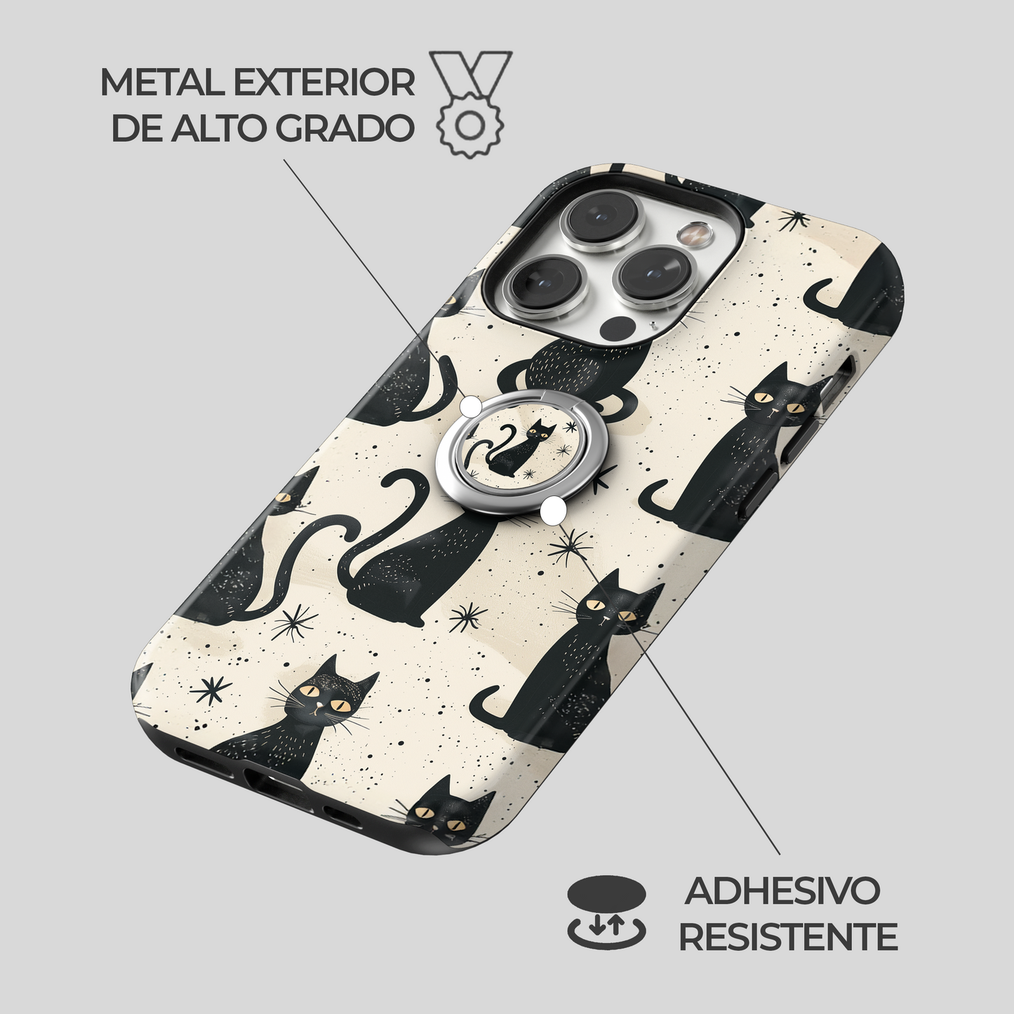 Soporte de anillo para celular Mystic Feline