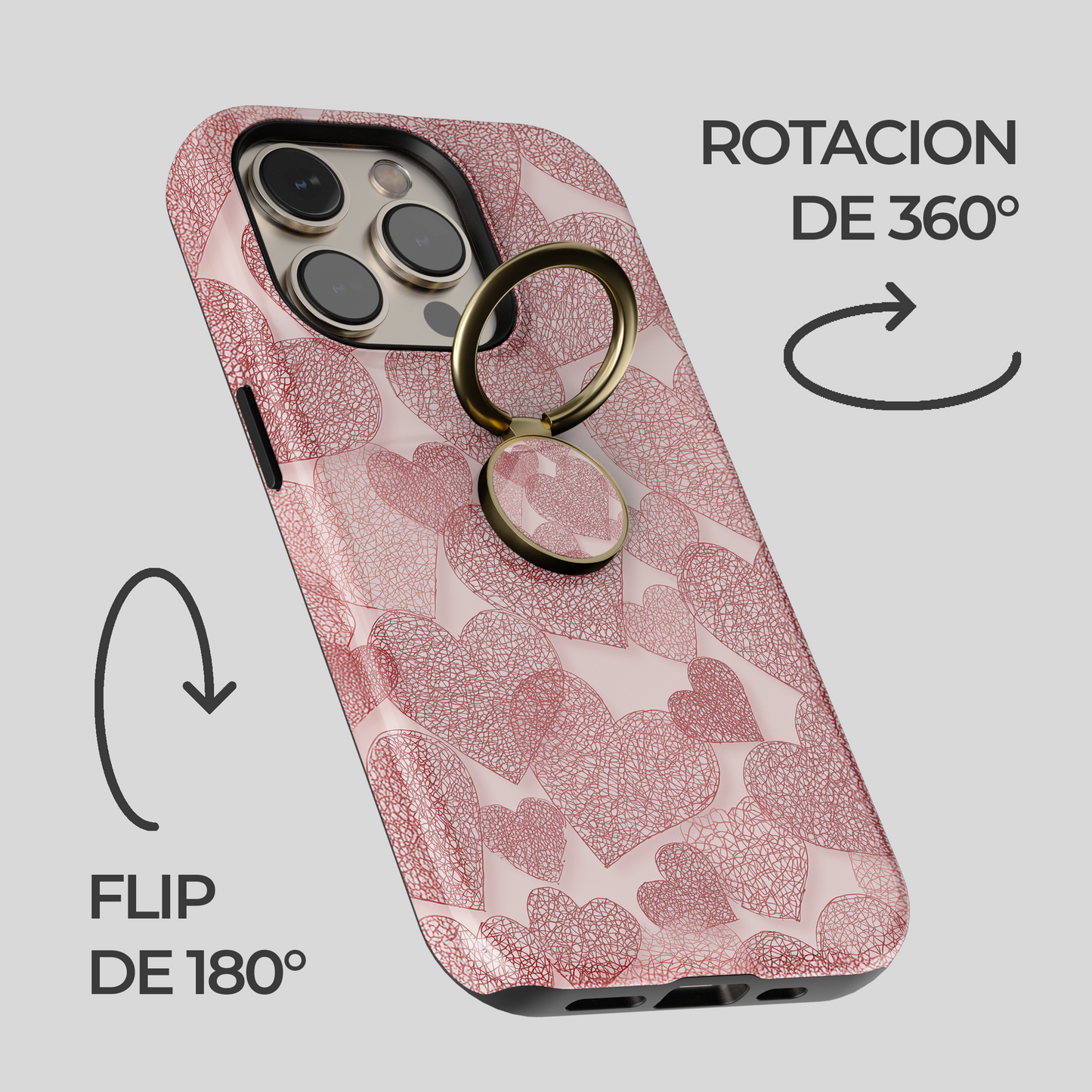 Soporte de anillo para celular Woven Heart