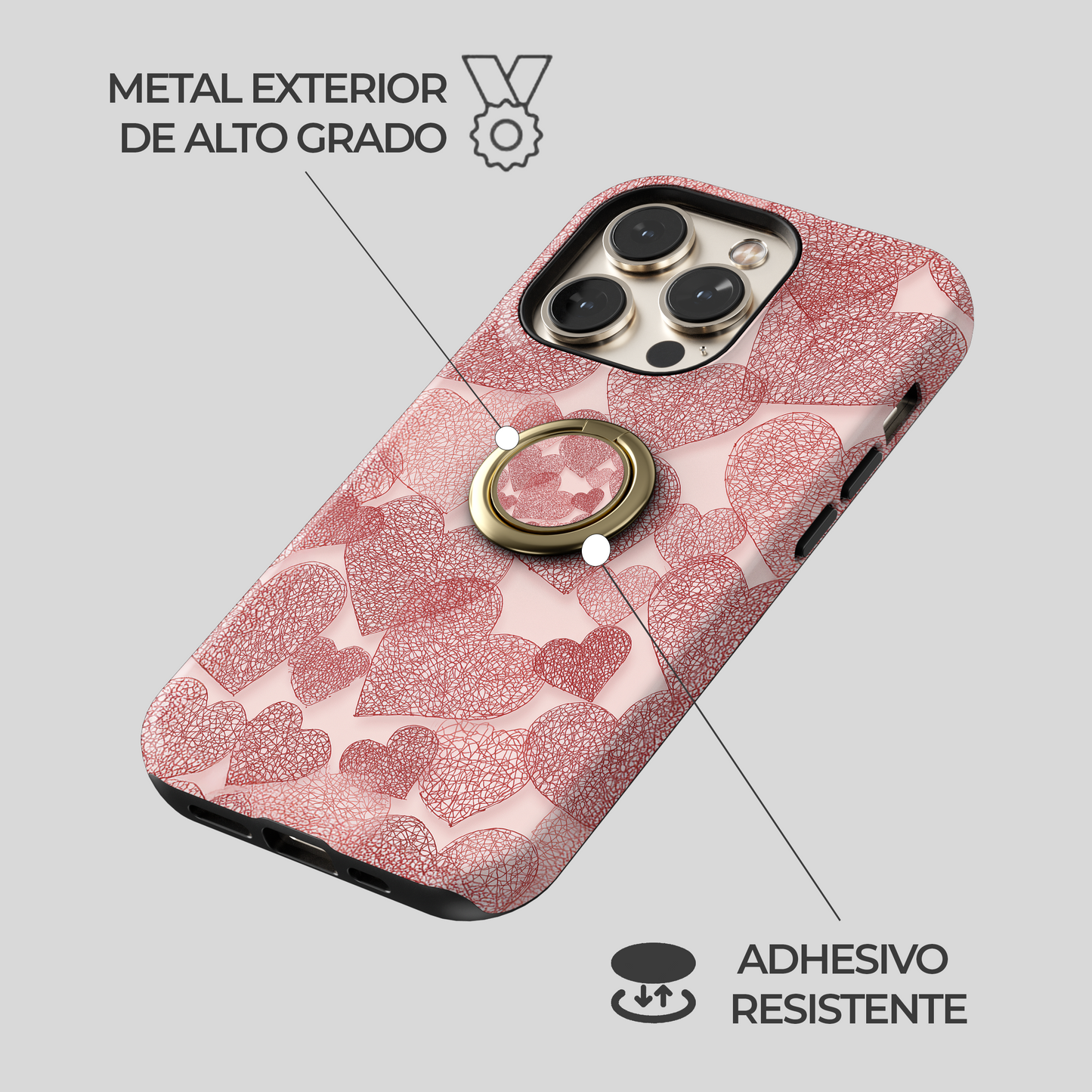 Soporte de anillo para celular Woven Heart