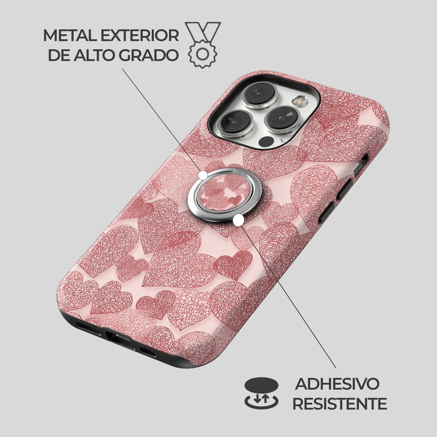 Soporte de anillo para celular Woven Heart