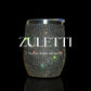 Vaso térmico Zuletti con cristales/ pedrería brillante de 12 oz/355 ml. Color Negro