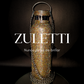 Termo Zuletti de acero inoxidable con brillos / cristales brillantes / diamantes. 900 ml. Color Dorado mix.