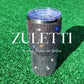 Vaso térmico Zuletti con brillos, tazón brillante de 600 ml con tapa antiderrames. Color negro