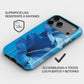Carcasa Tropical Blue Funda de Doble Capa de Máxima protección.