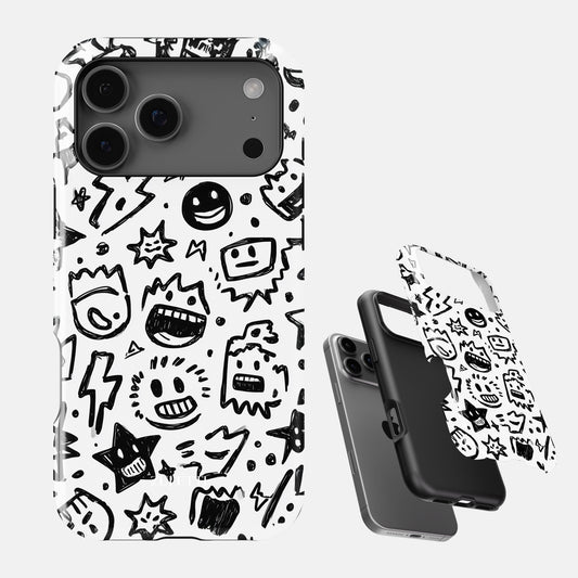 Carcasa Doodle Chaos Funda de Doble Capa de Máxima protección.