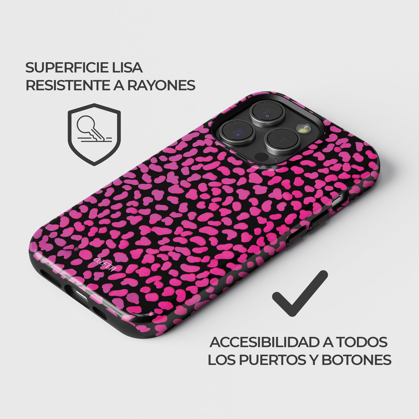 Carcasa Pink Noir Funda de Doble Capa de Máxima protección