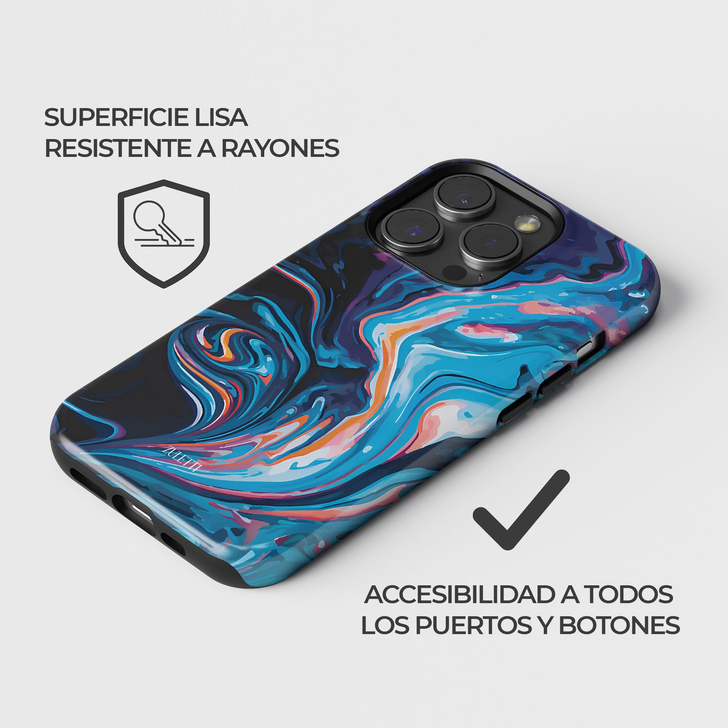 Carcasa Azul Tormenta Galáctica Funda de Doble Capa de Máxima protección