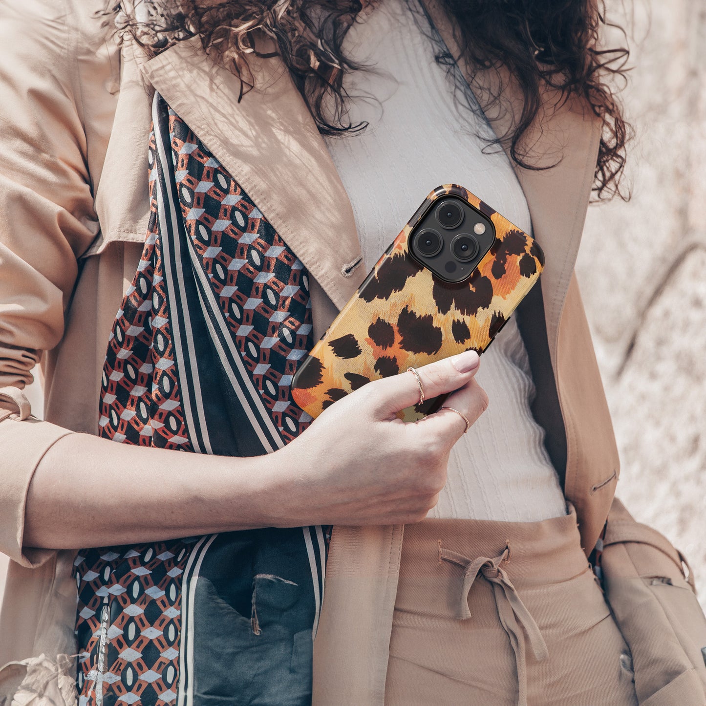 Carcasa Animal print Salvaje Chic Funda de Doble Capa de Máxima protección