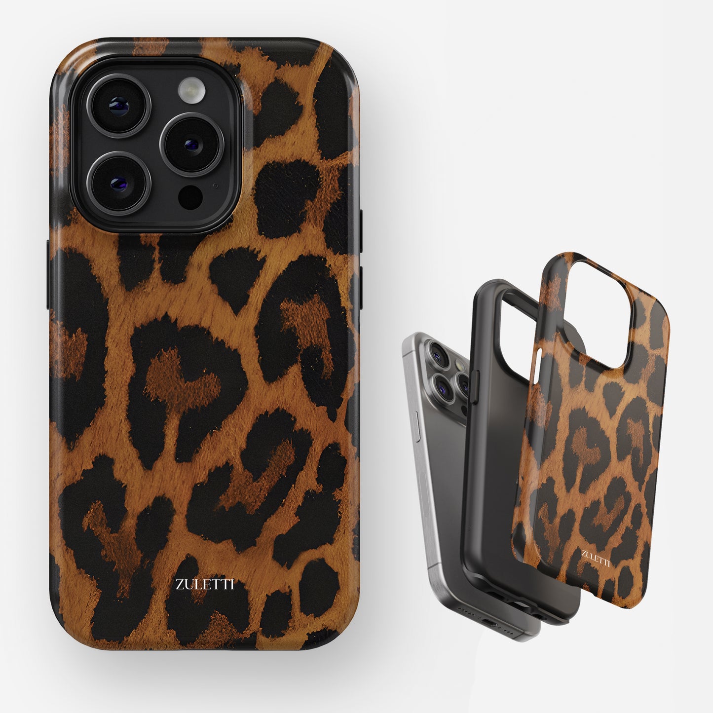 Carcasa Animal print Leopardo Elegante Funda de Doble Capa de Máxima protección