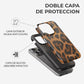 Carcasa Animal print Leopardo Elegante Funda de Doble Capa de Máxima protección