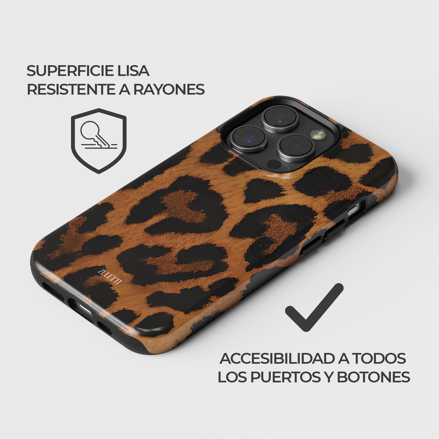 Carcasa Animal print Leopardo Elegante Funda de Doble Capa de Máxima protección