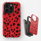 Carcasa Animal print rojo Obsidiana Escarlata Funda de Doble Capa de Máxima protección