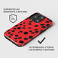 Carcasa Animal print rojo Obsidiana Escarlata Funda de Doble Capa de Máxima protección