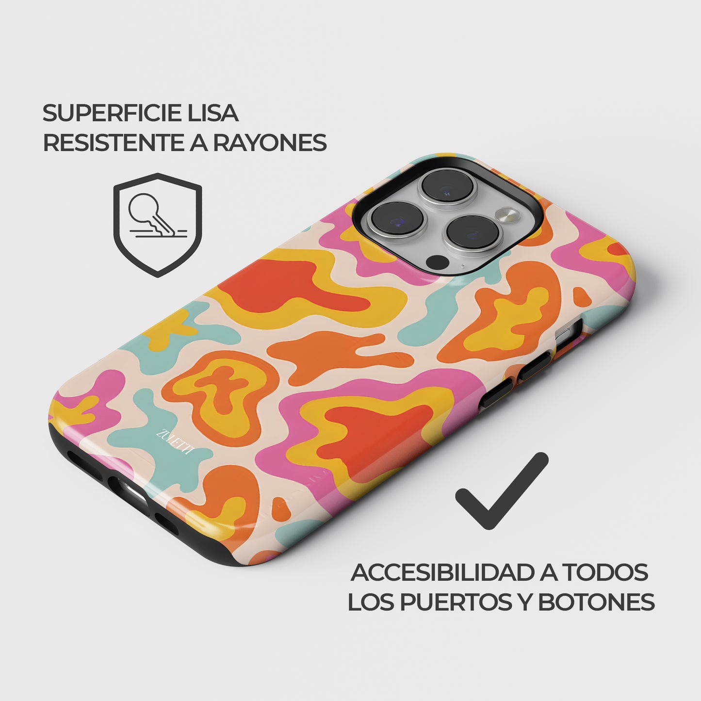 Carcasa Arcoíris Abstracto Funda de Doble Capa de Máxima protección