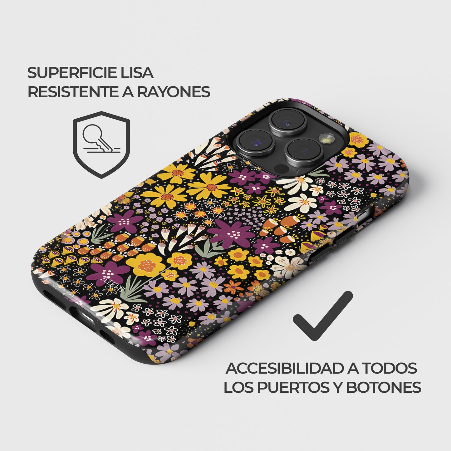 Carcasa Floral Jardín Encantado  Funda de Doble Capa de Máxima protección