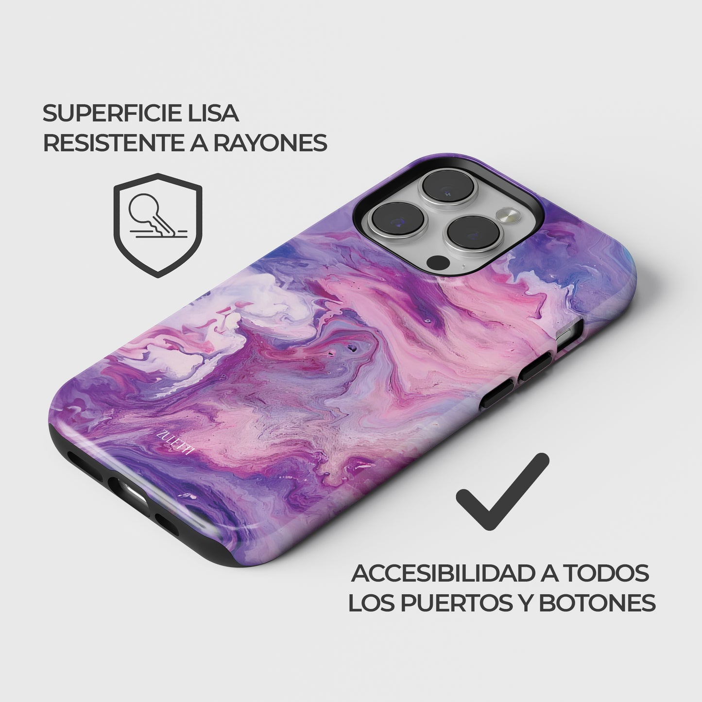 Carcasa Rosada Mystic Aura Funda de Doble Capa de Máxima protección