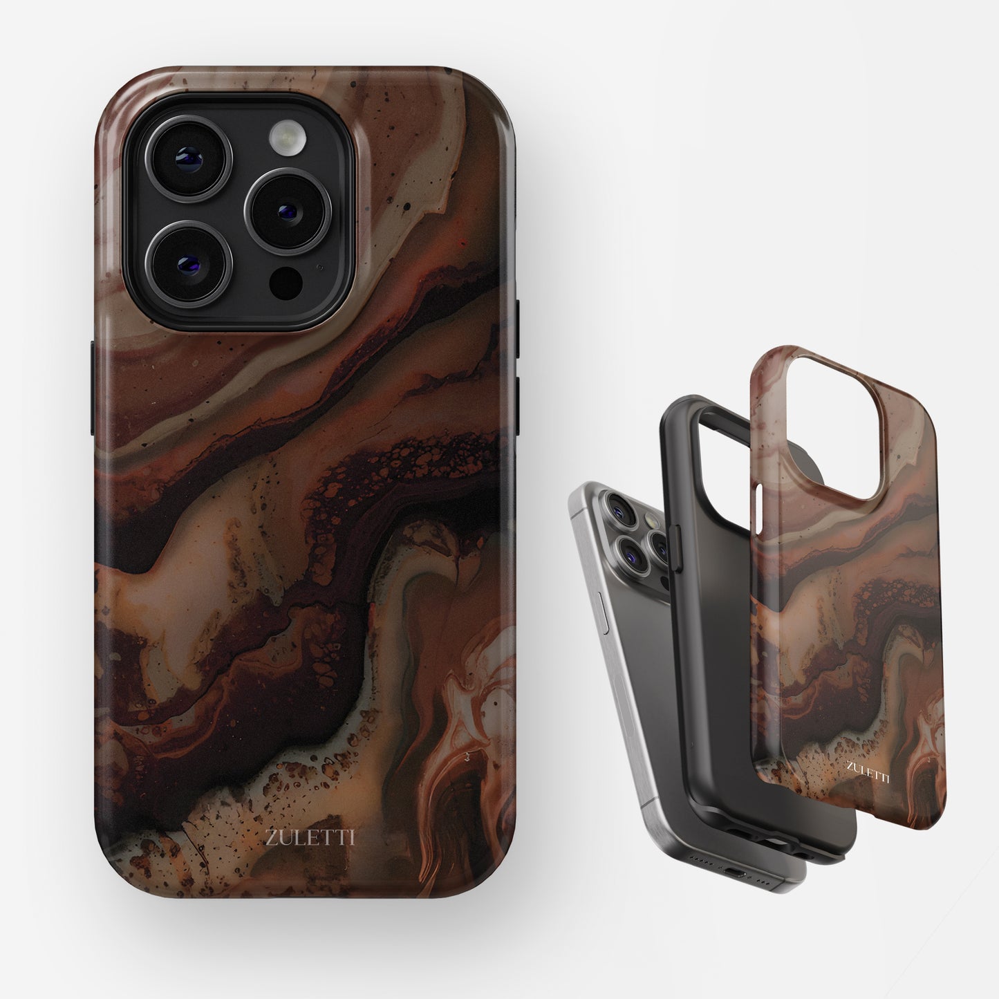 Carcasa Café Marble Mirage Funda de Doble Capa de Máxima protección