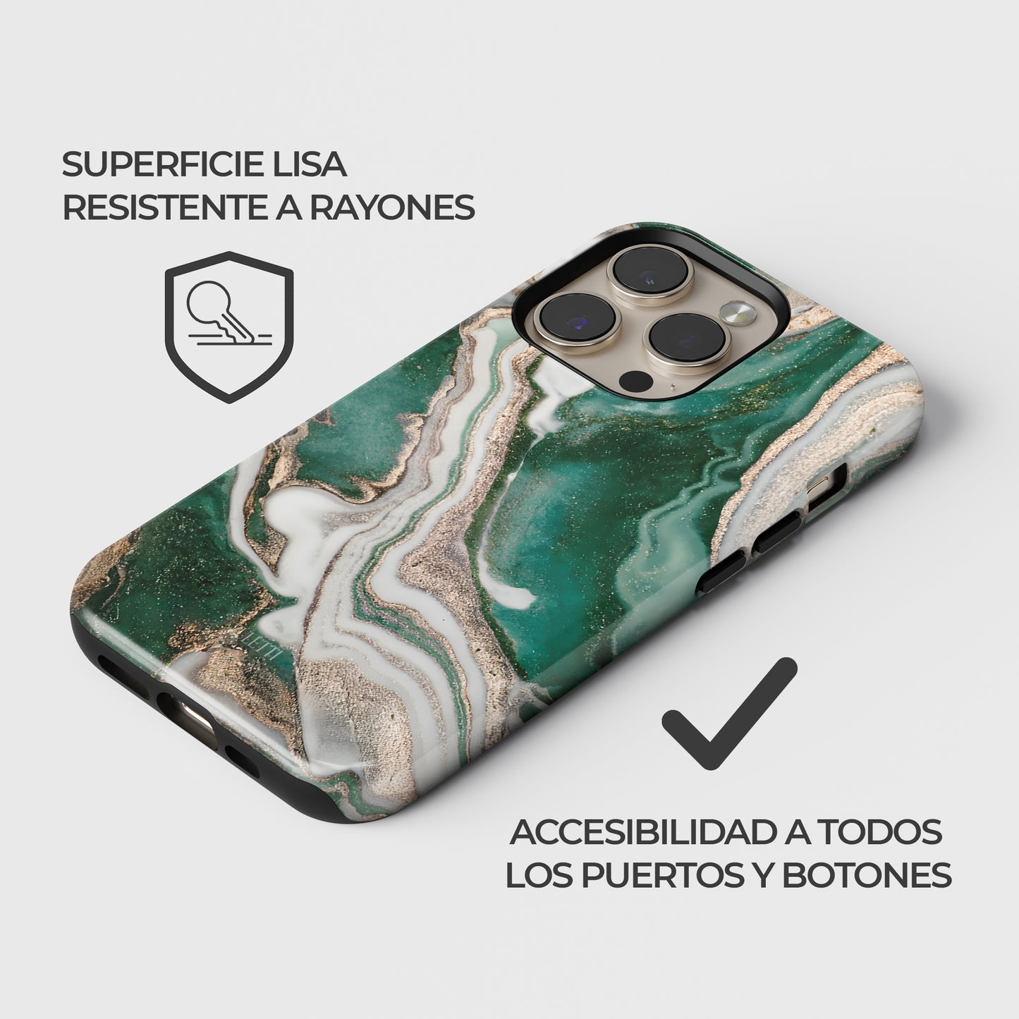 Carcasa Marble Elegance Funda de Doble Capa de Máxima protección