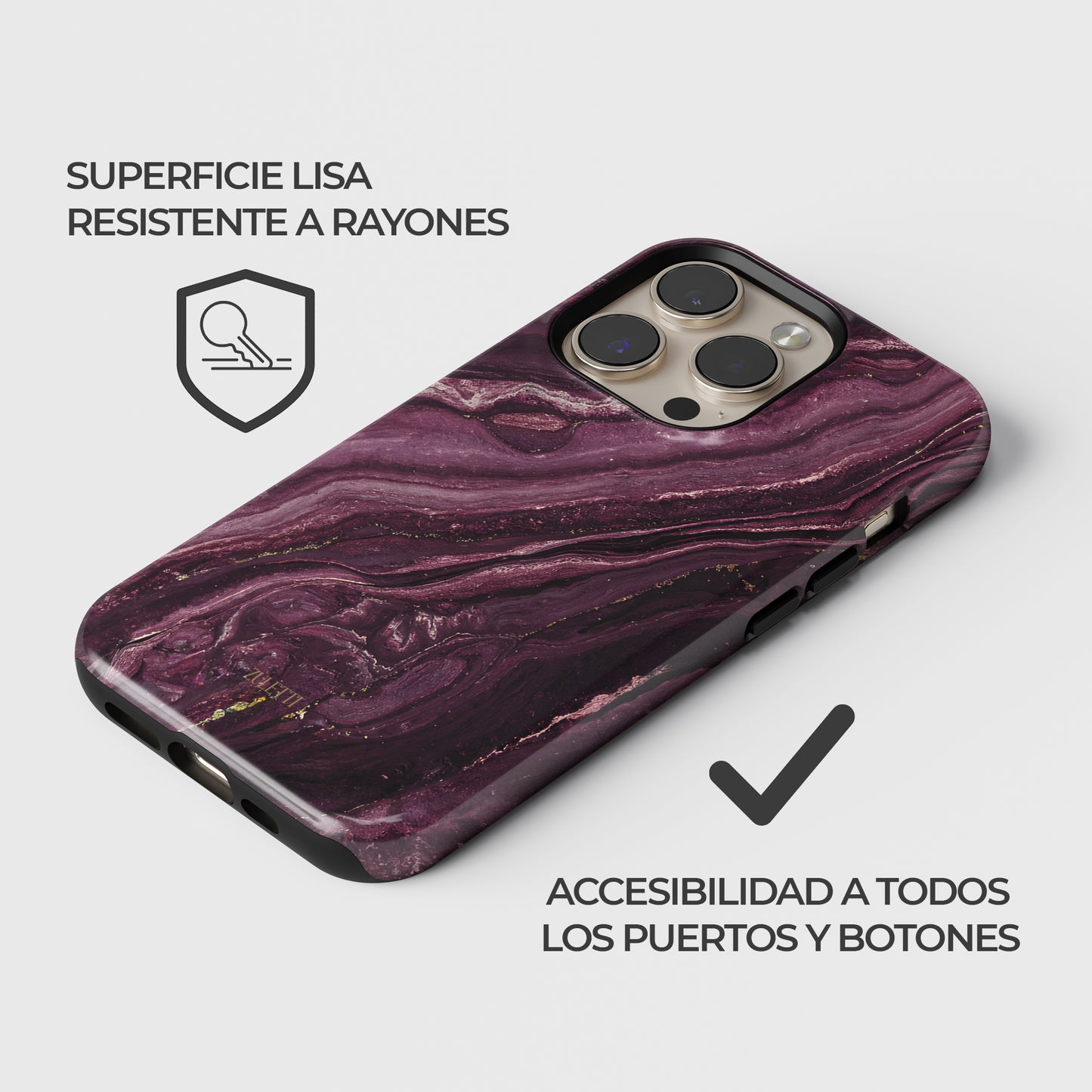 Carcasa Purple Marble Dream Funda de Doble Capa de Máxima protección