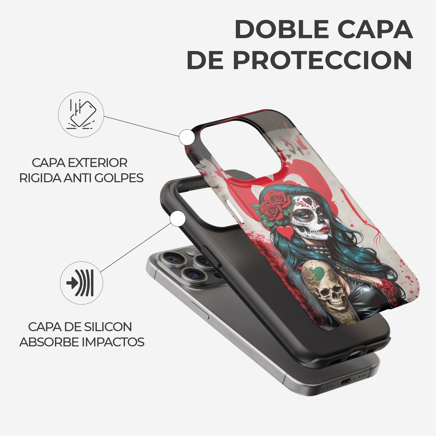 Carcasa Eternal Beauty Funda de Doble Capa de Máxima protección