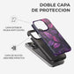 Carcasa Morada Mystic Leaves Funda de Doble Capa de Máxima protección