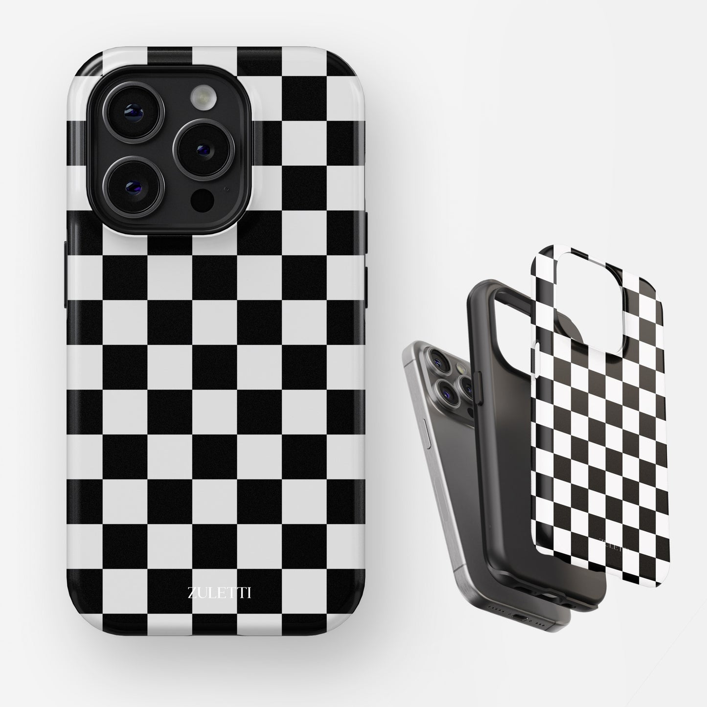 Carcasa Checkerboard Charm Funda de Doble Capa de Máxima protección