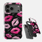 Carcasa Sassy Pink Kisses Funda de Doble Capa de Máxima protección