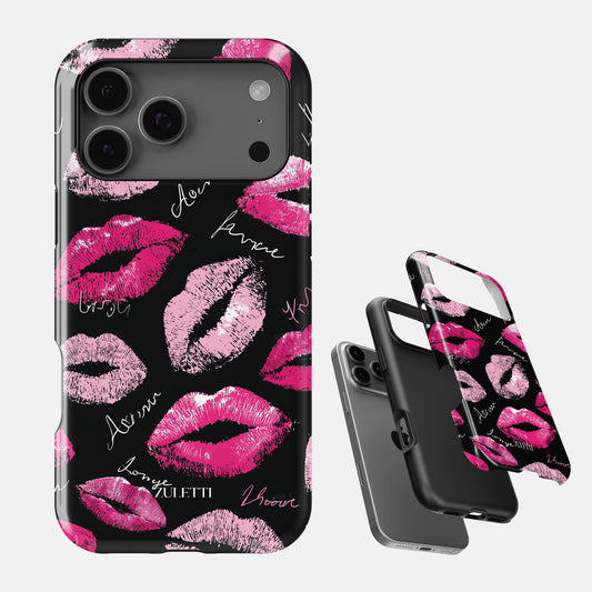 Carcasa Sassy Pink Kisses Funda de Doble Capa de Máxima protección