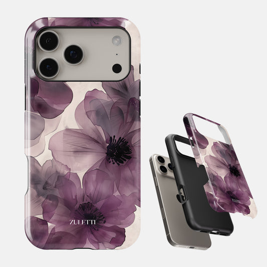 Carcasa Ethereal Purple Blooms Funda de Doble Capa de Máxima protección.