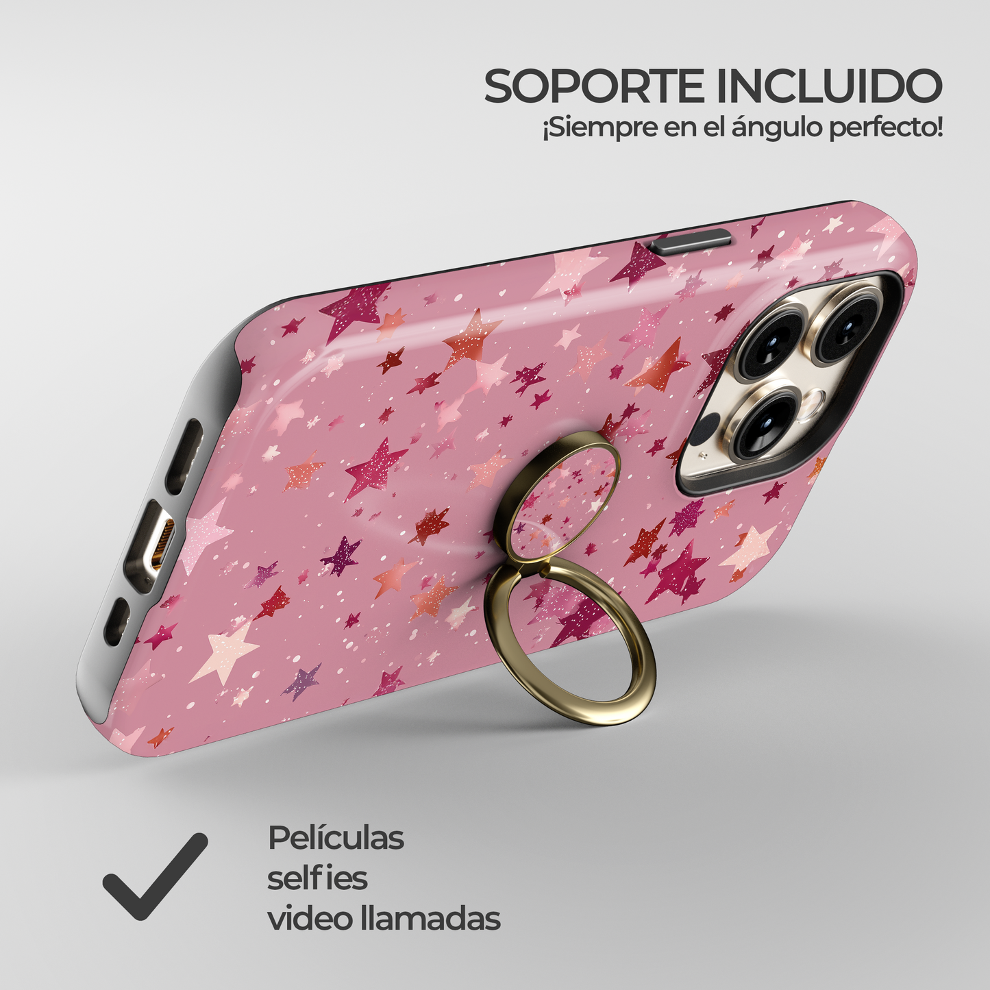 Soporte de anillo para celular Pink Confetti