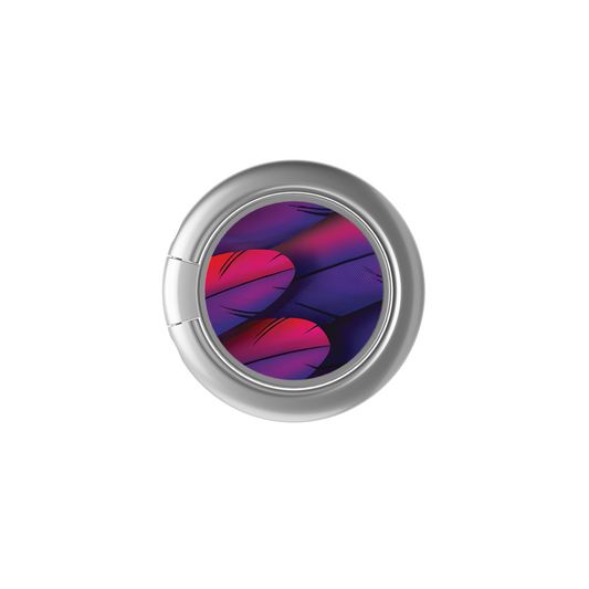 Soporte de anillo para celular Fucsia Pluma Real