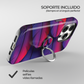 Soporte de anillo para celular Fucsia Pluma Real