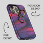 Soporte de anillo para celular Fucsia Pluma Real