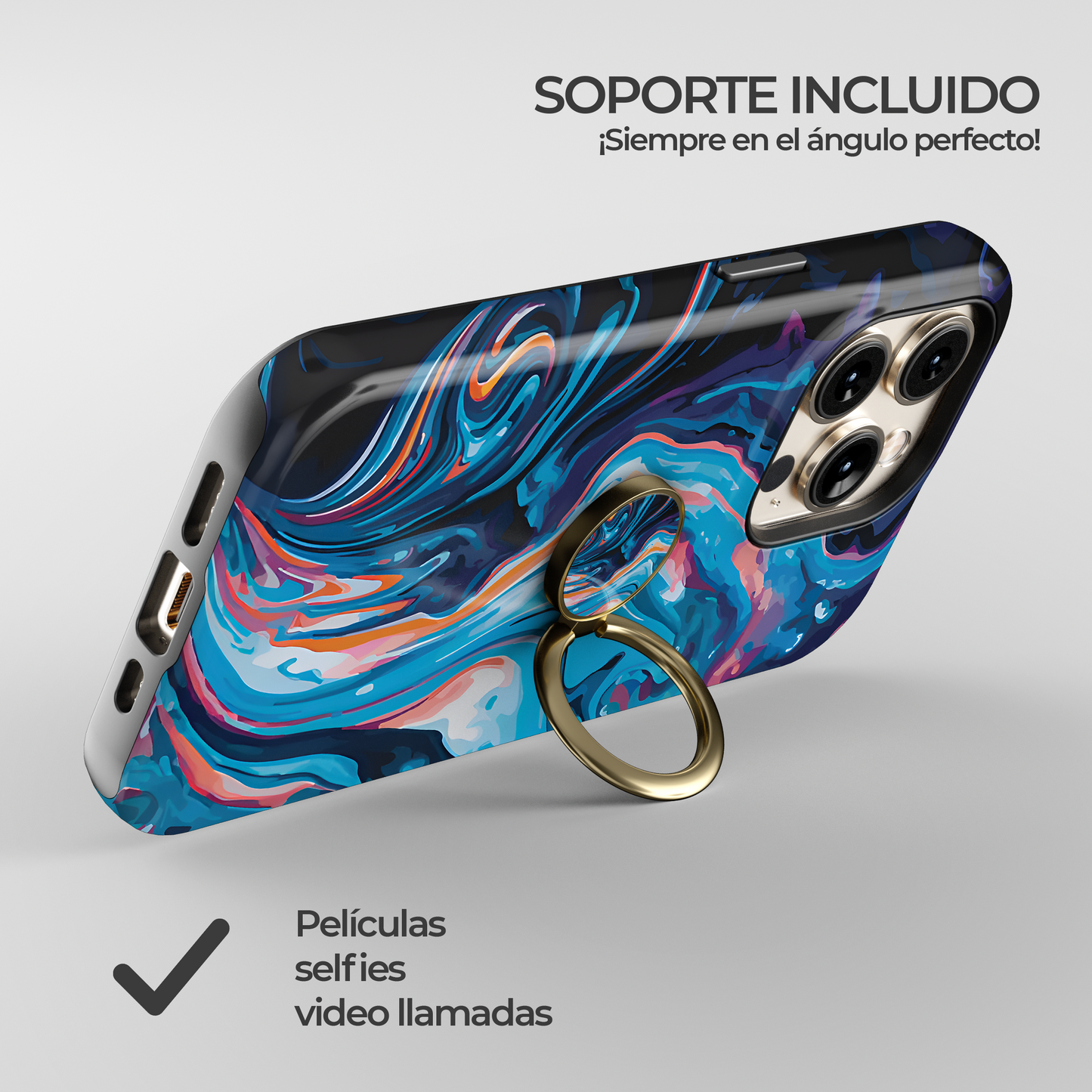 Soporte de anillo para celular Tormenta Galáctica