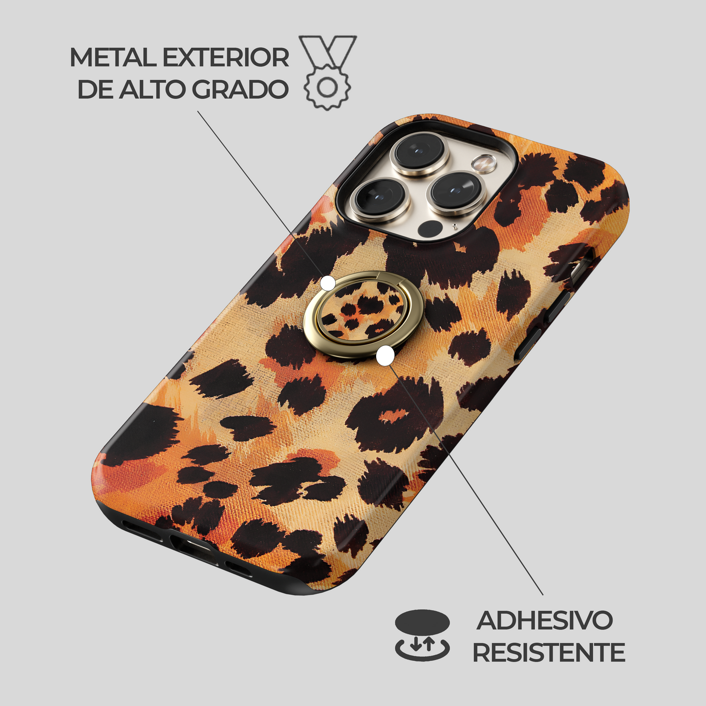 Soporte de anillo para celular Salvaje Chic