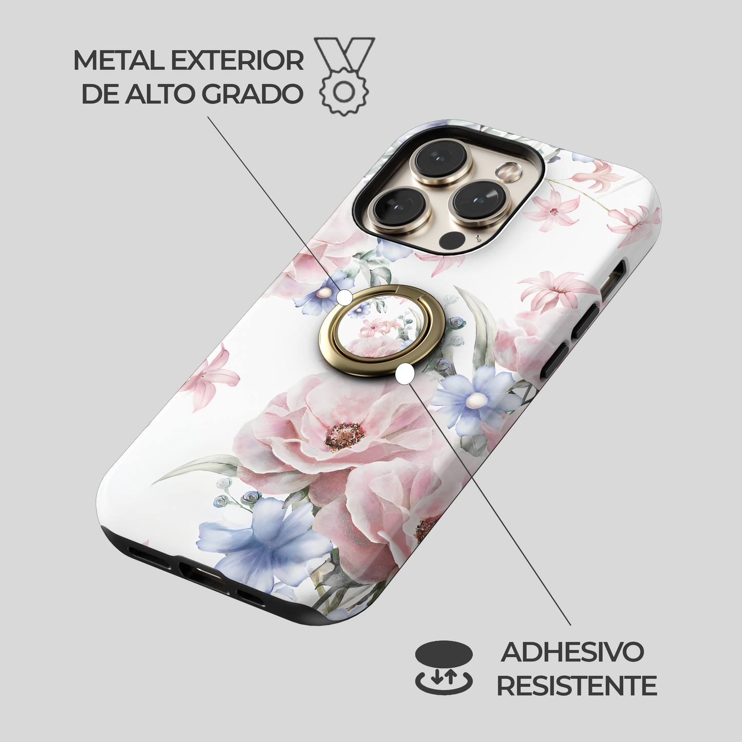 Soporte de anillo para celular Floral Symphony