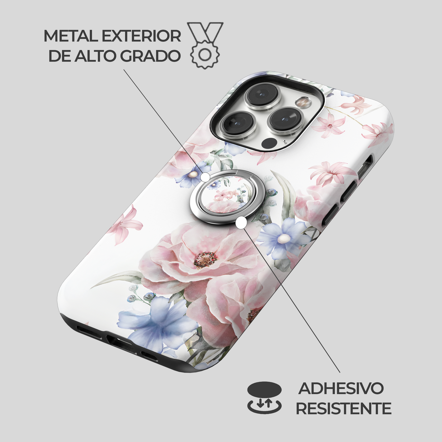 Soporte de anillo para celular Floral Symphony