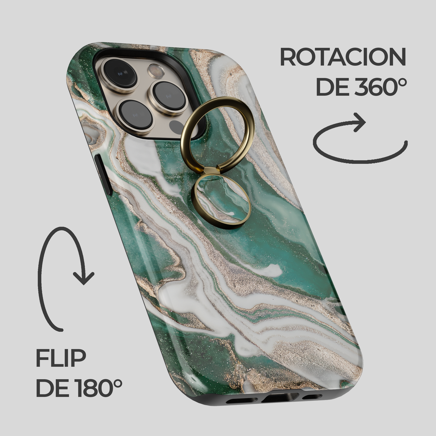Soporte de anillo para celular Marble Elegance