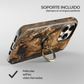 Soporte de anillo para celular Woodcut Elegance