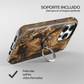 Soporte de anillo para celular Woodcut Elegance